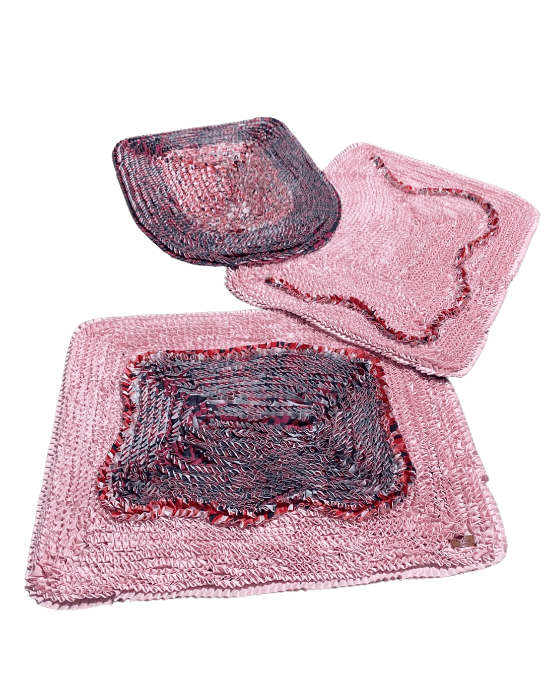Jogo para Banheiro 3 peças rosa