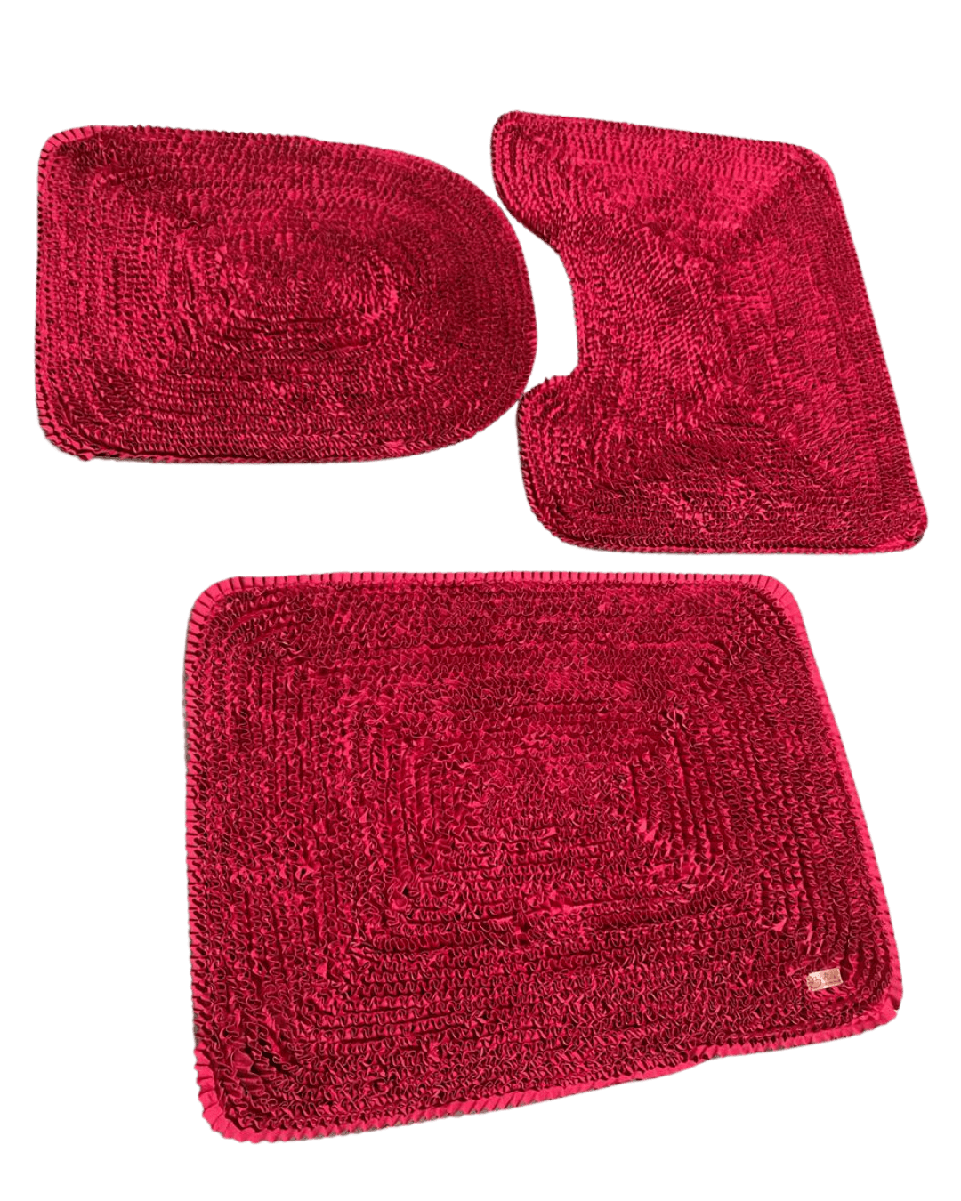 Jogo para Banheiro com 3 peças vermelho